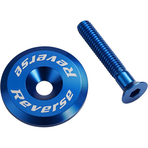 Stem Cap with screw Blue