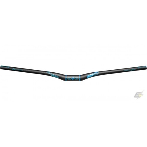 Handlebar Seismic 810mm / 35mm / 25mm Matt Black Lt Blue