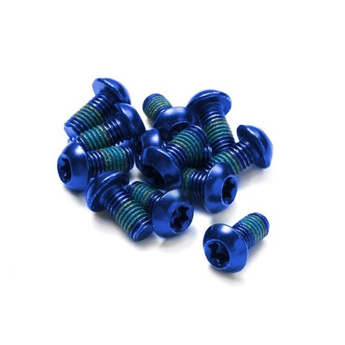 Brake Disc Rotor Bolt Set 12 pcs. M5 x 10 mm Blue