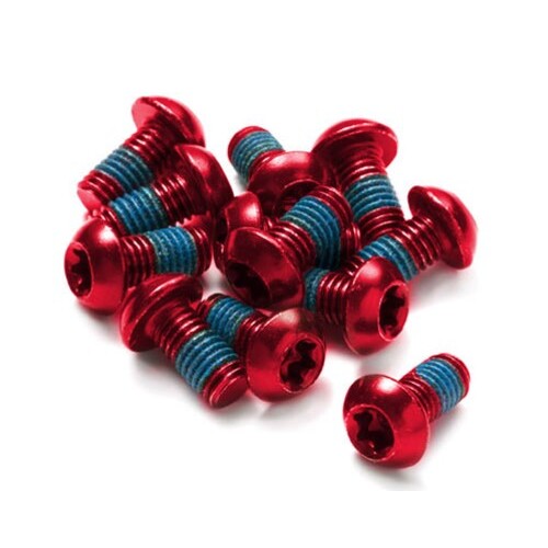 Brake Disc Rotor Bolt Set 12 pcs. M5 x 10 mm Red