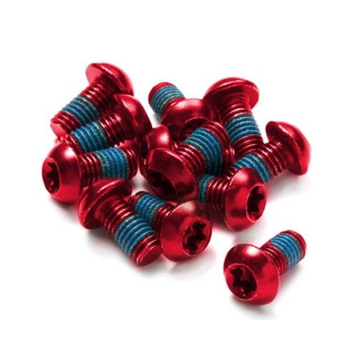 Brake Disc Rotor Bolt Set 12 pcs. M5 x 10 mm Red