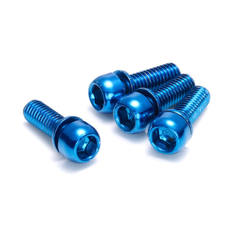 Brake Disc Brake Bolt Set 4 pcs. M6 x 18mm Blue