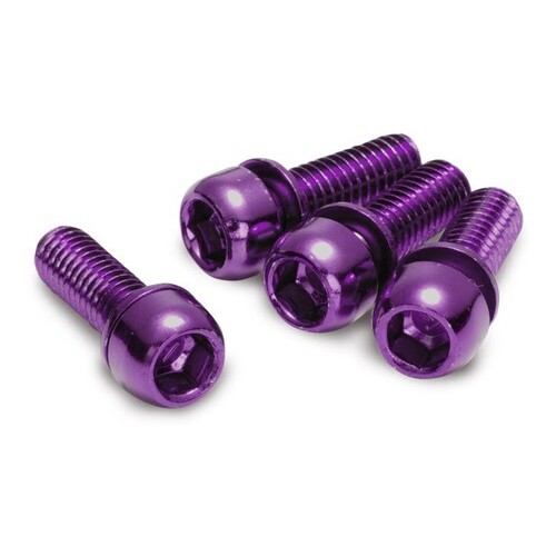 Brake Disc Brake Bolt Set 4 pcs. M6 x 18mm Purple