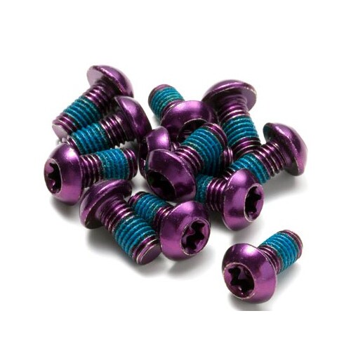 Brake Disc Rotor Bolt Set 12 pcs. M5 x 10 mm Purple