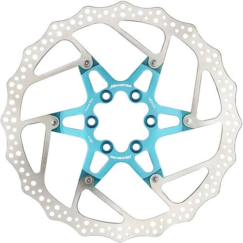 Brake Disc Rotor AL/Steel 180mm Blue