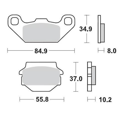 Moto-Master Kawasaki Suzuki Quads Pro Sintered Brake Pads
