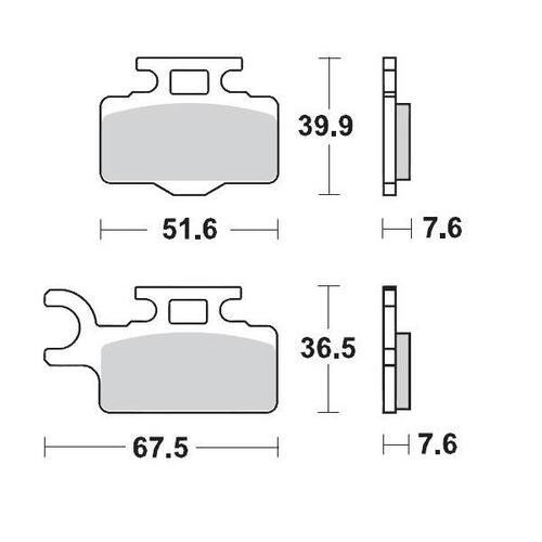 Moto-Master Kawasaki KX65 00-23 Suzuki RM65 03-05 Racing Series Front Left Brake Pads