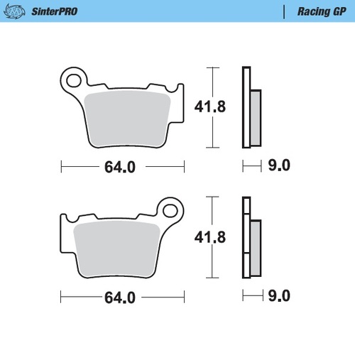 BRAKE PADS REAR MOTO MASTER RACING GP BMW HUSABERG HUSQVARNA KTM SHERCO