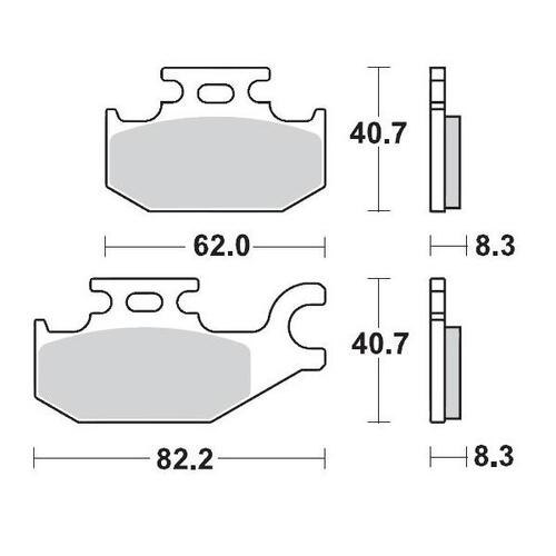 Moto-Master Suzuki LT-A700 LT-A750 Pro Sintered Racing Front Right Brake Pads
