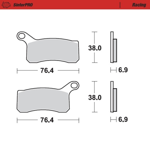 Moto Master KTM (ATV) SX 450/505 09-10 XC 450 08-09 XC 525 08-10 Brake Pads 