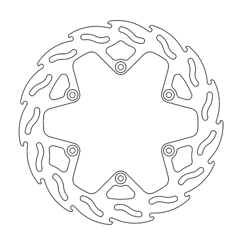 Moto-Master Yamaha YZ125 YZ250 19-21 WR250F WR450F 19-23 YZ450F 18-19 Flame Rear Brake Disc