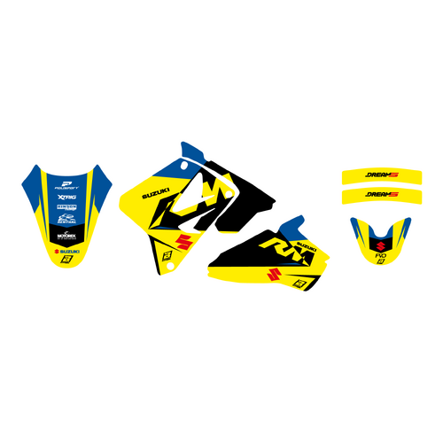 Suzuki RM85 02-26 Dream 5 Graphics Kit - Blackbird Racing