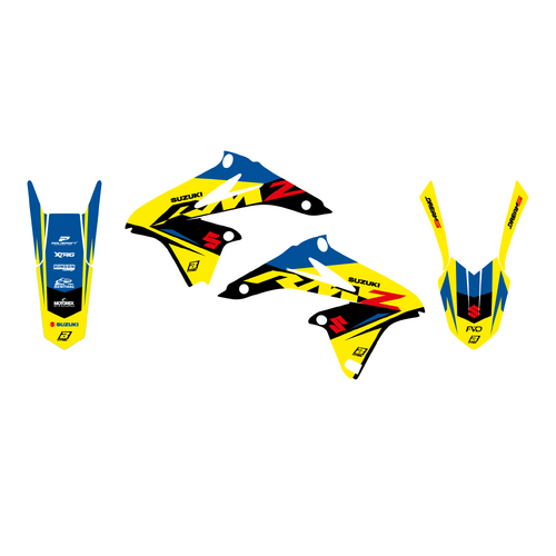 Suzuki RMZ250 10-18 Dream 5 Graphics Kit - Blackbird Racing