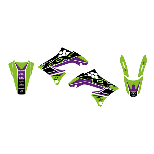 Kawasaki KX450F 09-11 Dream 5 Graphics Kit - Blackbird Racing