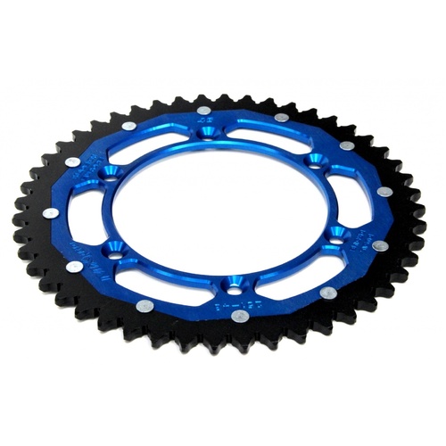 MX Pro Yamaha Blue Steel/Alloy Dual Drive Rear Sprocket
