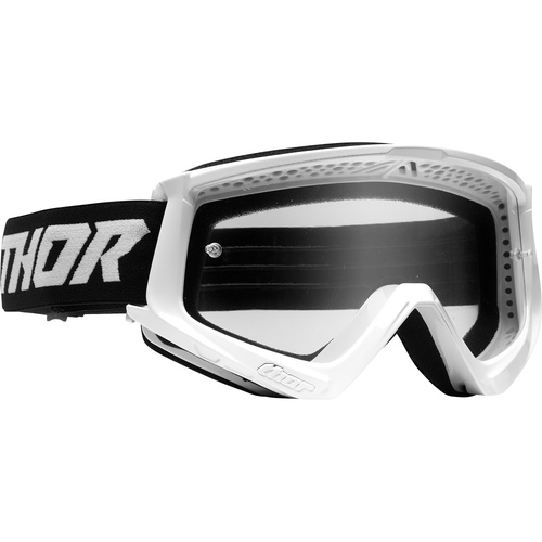 THOR MX Youth Combat Goggles White/Black