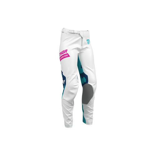 THOR MX WOMENS LAUNCHMODE PANTS BLEACH WHITE/AQUA