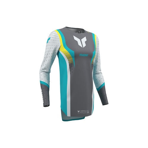 THOR MX WOMENS SPORTMODE VELOCITY JERSEY GREY/AQUA 
