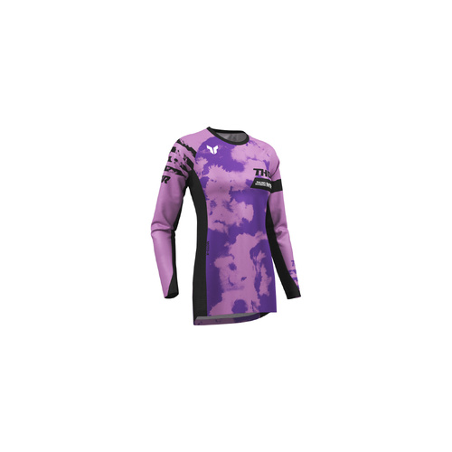THOR MX WOMENS LAUNCHMODE BLEACH JERSEY BLACK/ORCHID