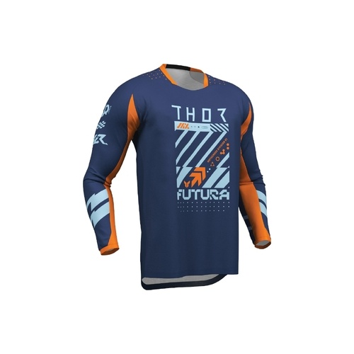 THOR MX YOUTH LAUNCHMODE FUTURA JERSEY NAVY/ORANGE