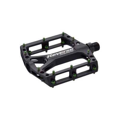 Bike Pedals Black ONE Black Light Green