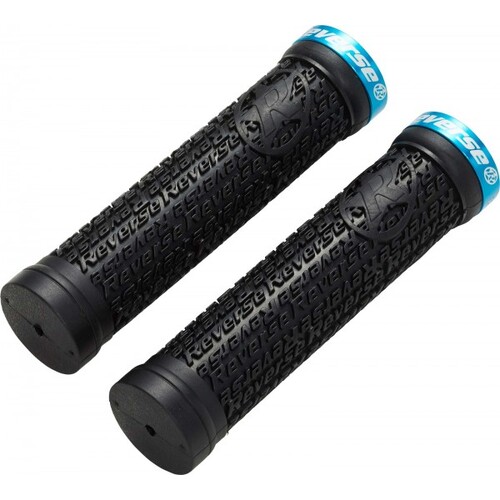 Handlebar Grips Bike Stamp Single Lock On Blue