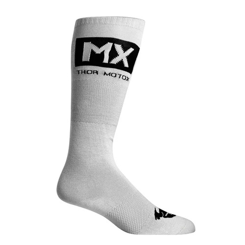 THOR Cool Grey/Black Moto Socks Size 6-9