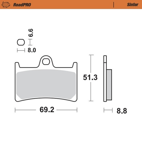 Moto-Master Yamaha FZ MT Tracer XSR YZF R6 Sinter Pro Road Front Brake Pads