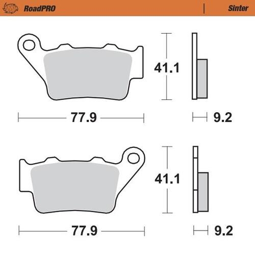 Moto-Master Aprilia BMW Honda Husqvarna KTM Triumph Yamaha TT/XT Sintered Rear Brake Pads