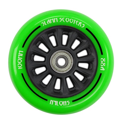 Slamm 100mm Ny-Core Wheels Green