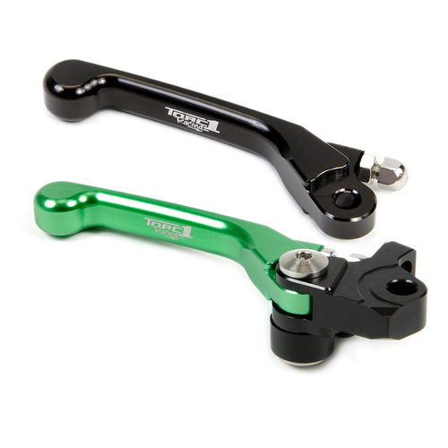 Torc 1 Racing Kawasaki KX250F 21-24 KX250X 21-24 KX450F 19-23 KX450X 21-23 Green Flex Front Brake Lever