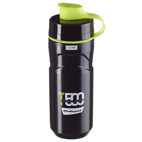 T500 Thermal Water Bottle 500ML Black/Lime Green