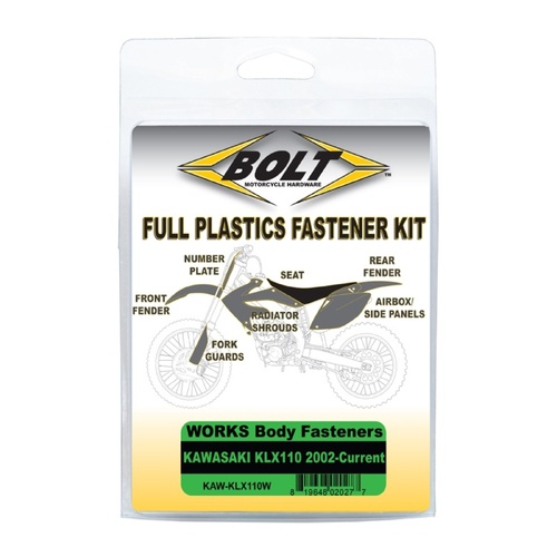 BOLT KAWASAKI KLX110 02-26 BODY WORK FASTENER KIT