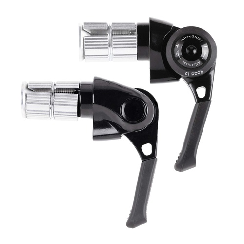 microSHIFT Road 2x12 Speed Bar End Shifter Set - Shimano Road Compatible
