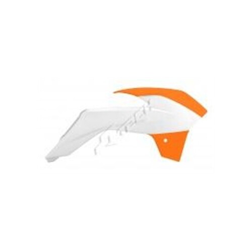 RTech KTM 85SX 13-16 Husqvarna TC85 14-15 White/Orange Radiator Shrouds