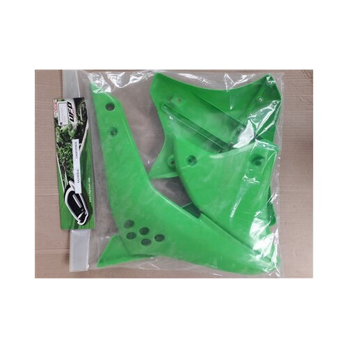 Kawasaki KX250F 06-08 Radiator Shrouds Green