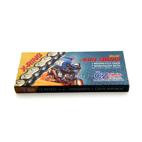 CZ Chain Honda CRF450R/X 520 120 Link X-Ring Gold Chain