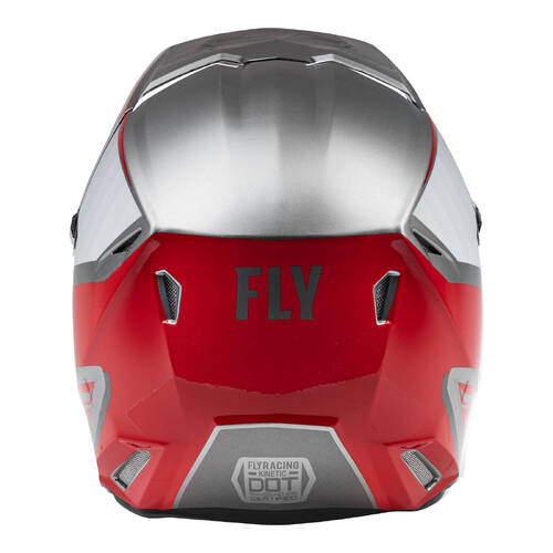 Fly Racing Kinetic Drift Helmet - Charcoal / Grey / Red 2XL