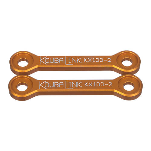 KOUBALINK KAWASAKI KX80 KX85 KX100 KX112 44mm LOWERING LINK - ORANGE