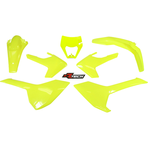 RTech Husqvarna TE/FE 17-19 Neon Yellow Enduro Plastics Kit