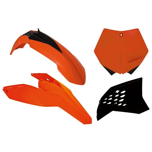 RTech KTM SX/SXF 125cc-450cc 07-10 EXEC 125cc-530cc 08-11 OEM Plastics Kit 
