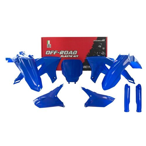 RTech Yamaha YZ250F 24-25 YZ450F 23-25 Blue Plastics Kit w Fork Protectors