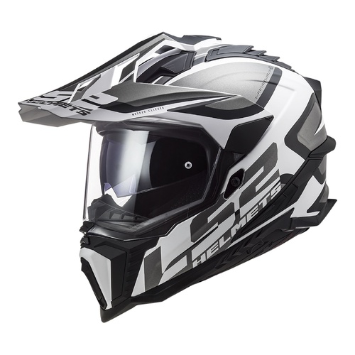 LS2 MX701 Explorer Alter Helmet HPFC - Matte Black / White 