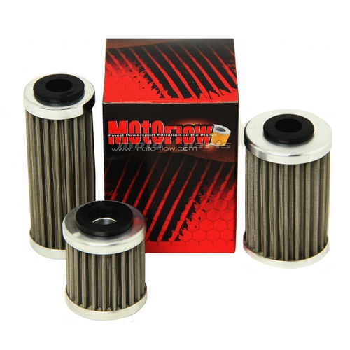 Kawasaki KXF Suzuki RMZ 250/450 RMX450 Stainless Steel Oil Filter - Moto-Flow