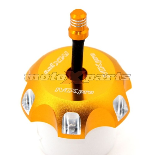 MX Pro Honda / Kawasaki / Suzuki Gold Alloy Fuel Cap and Breather Vent