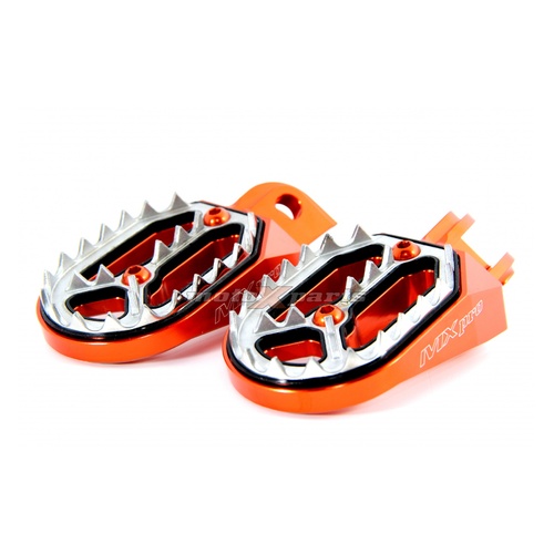 MX Pro KTM/Husqvarna 16-23 GasGas 22-23 Orange Billet Alloy Footpegs