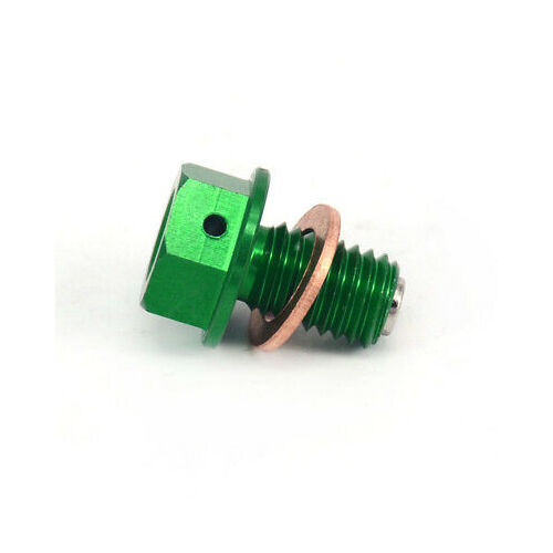 MX Pro Kawasaki KX65-500 KXF250 Green Magnetic Drain Plug 