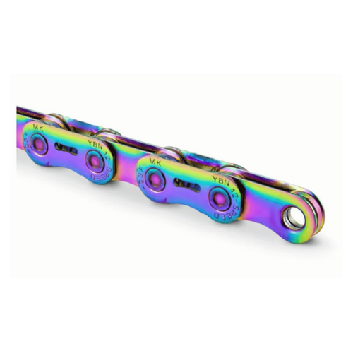 YBN MK12E Flat-Top 12-Speed E-Bike Chain 136L (Ti-Rainbow)
