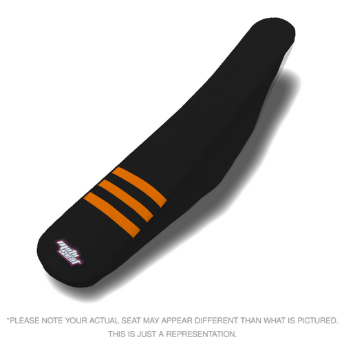 Motoseat KTM 65SX 24-25 3 Ribbed Traction Black / Orange Seat Cover