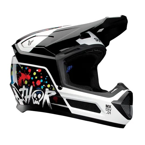 THOR HELMET FLEET SPLAT BLACK YOUTH